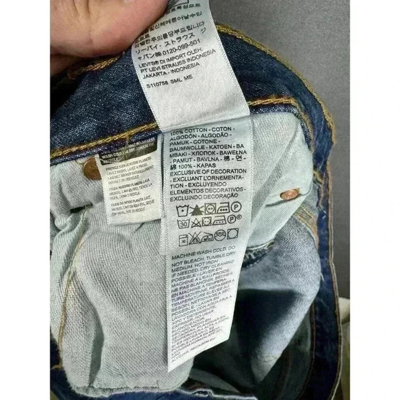 Levis 501 xx Jeans Mens 44x32 Blue Original Fit Button Fly Straight Denim - Picture 6 of 10